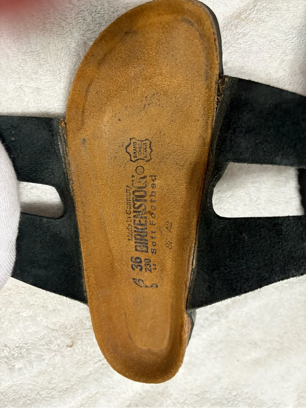 BIRKENSTOCK Arizona Oiled Leather Black Sandals Slide Boho Retro Size 36 / US 5